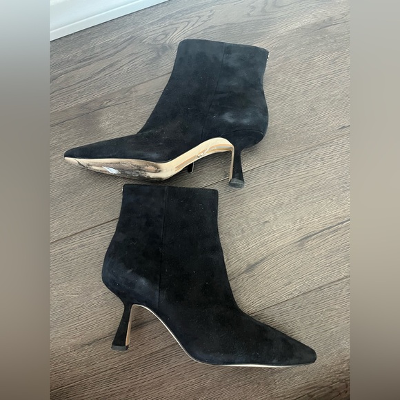 Sam Edelman Samantha Black Suede Ankle Booties Size 9.5 - Picture 9 of 12
